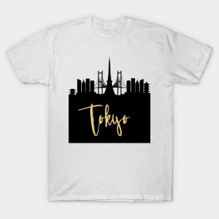 TOKYO JAPAN DESIGNER SILHOUETTE SKYLINE ART T-Shirt